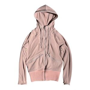 Adidas x Stella McCartney Cinch Waist Fleece Hoodie Pink